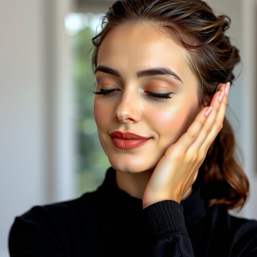 Serene feminine skincare routine and beauty rituals